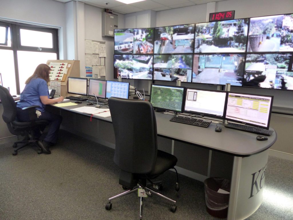 CCTV control room media wall example