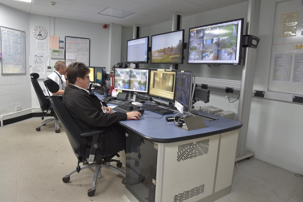 CCTV control room media wall example